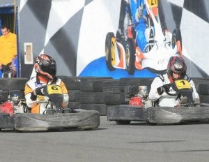 Competición de karts celebrada ayer en La Higuera./ A. TANARRO