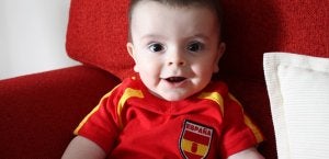 Jaime Arroyo Campillo sonríe con la camiseta de la triunfal selección española. ::
GUILLERMO DE MIGUEL AMIEVA