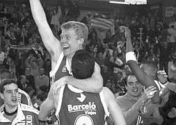 David Brabender. Era uno de los bases del equipo en la temporada 1997-98 y colaboró activamente en la victoria del Fórum Valladolid ante el Real Madrid en cuartos de final de la última Copa disputada por el CB Valladolid. :: G.V.