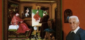 El pintor Víctor Núñez, frente a una de sus obras. ::
EL NORTE