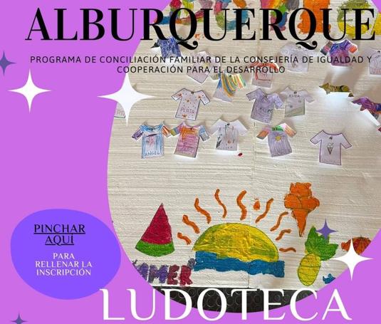Cartel del programa Ludoteca Alburquerque