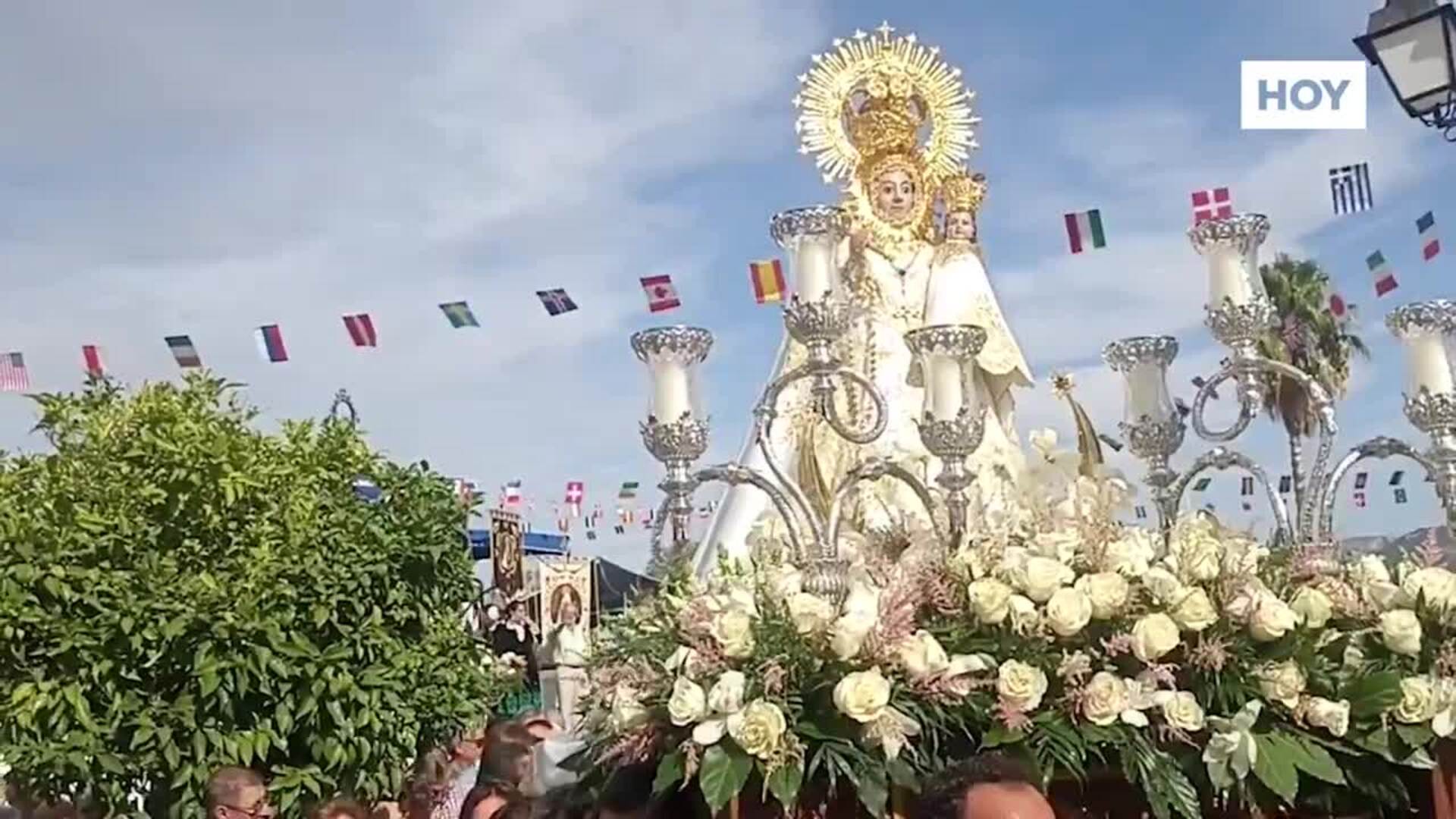 Procesión de la patrona de Alburquerque, la Virgen de Carrión