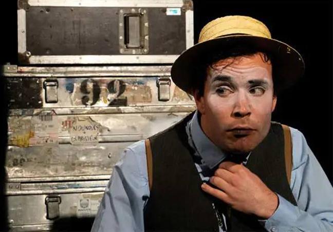 Jaime Pastor en el papel de Buster Keaton