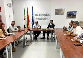 Momento de la reunión mantenida en la mañana del 18 de octubre