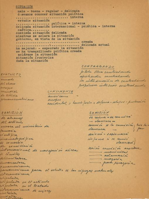 Imagen secundaria 2 - Arriba, detalle del pasaporte de Vera como jefe de claves del Ministerio de Estado de la Segunda República. Abajo, alguno de las notas manuscritas y mecanografiadas sobre el denominado 'Método Vera' del código criptográfico de su autoría.