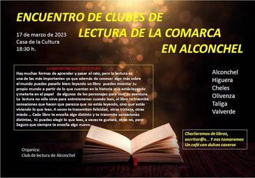 Cartel del evento programado por el Club de Lectura de Alconchel.
