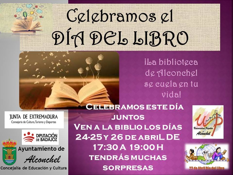 El Ayuntamiento de Alconchel anima a acudir a la biblioteca municipal con motivo del Día del Libro