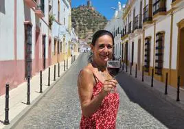 Mari Juli Marín, durante las Fiestas Locales y Patronales en honor a la Virgen de la Luz de Alconchel de este año.