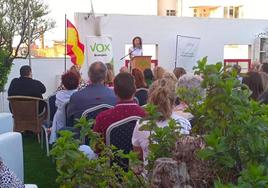 Eloísa Gracia en un acto público de Vox esta campaña electoral.