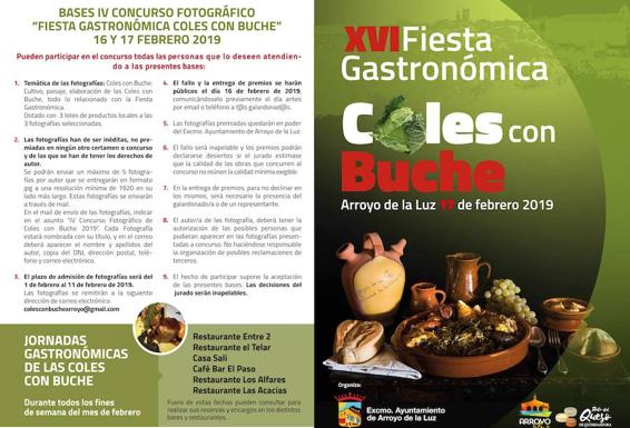 Bases IV Concurso Fotográfico 'Fiesta Gastronómica Coles con Buche'