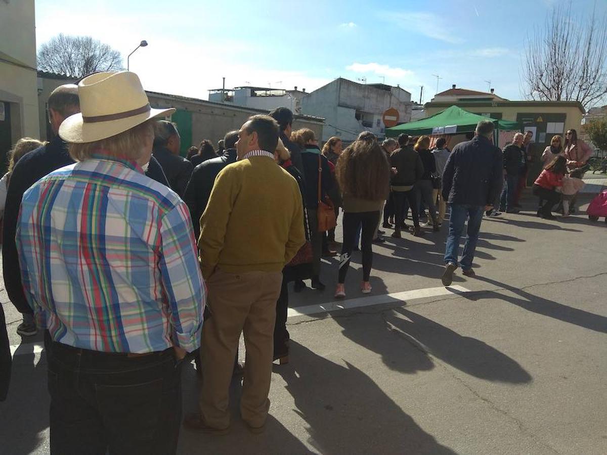 Largas colas para comprar los tickets 