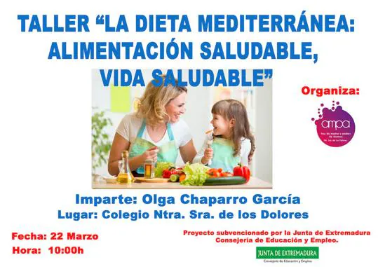 El AMPA de Ntra. Sra. de los Dolores organiza un taller sobre alimentación saludable