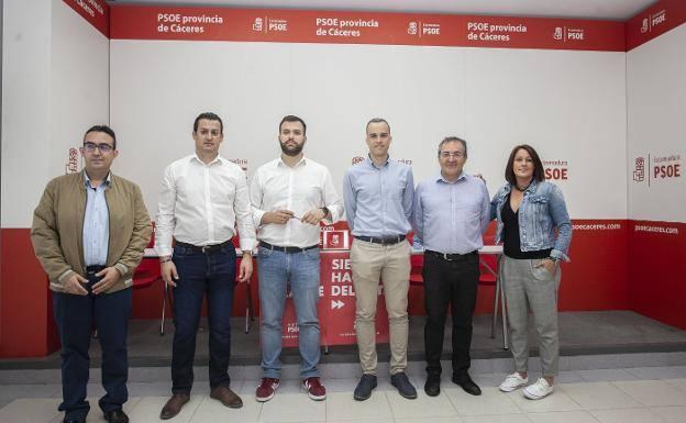 Candidatos socialistas de Cáceres y municipios de alrededor.