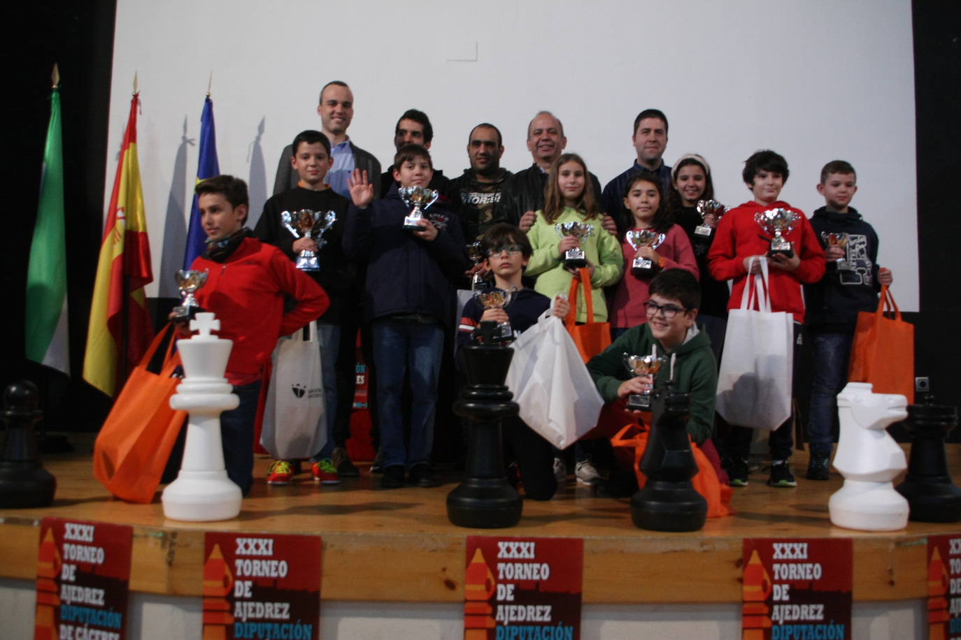 Ganadores de la 31 edición del Torneo Internacional de Ajedrez Diputación de Cáceres. 