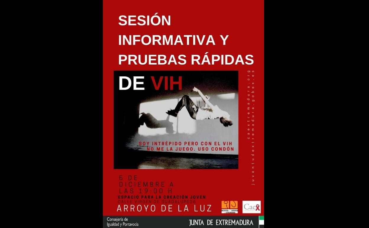 Sesión informativa y pruebas rápidas de VIH en el ECJ de Arroyo de la Luz