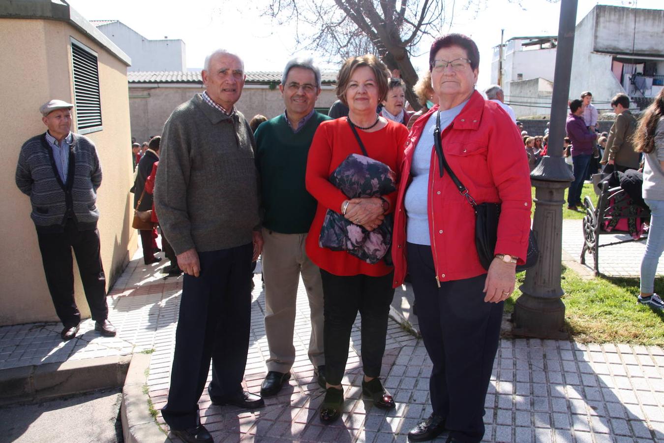Un grupo de amigos el domingo de la degustación.