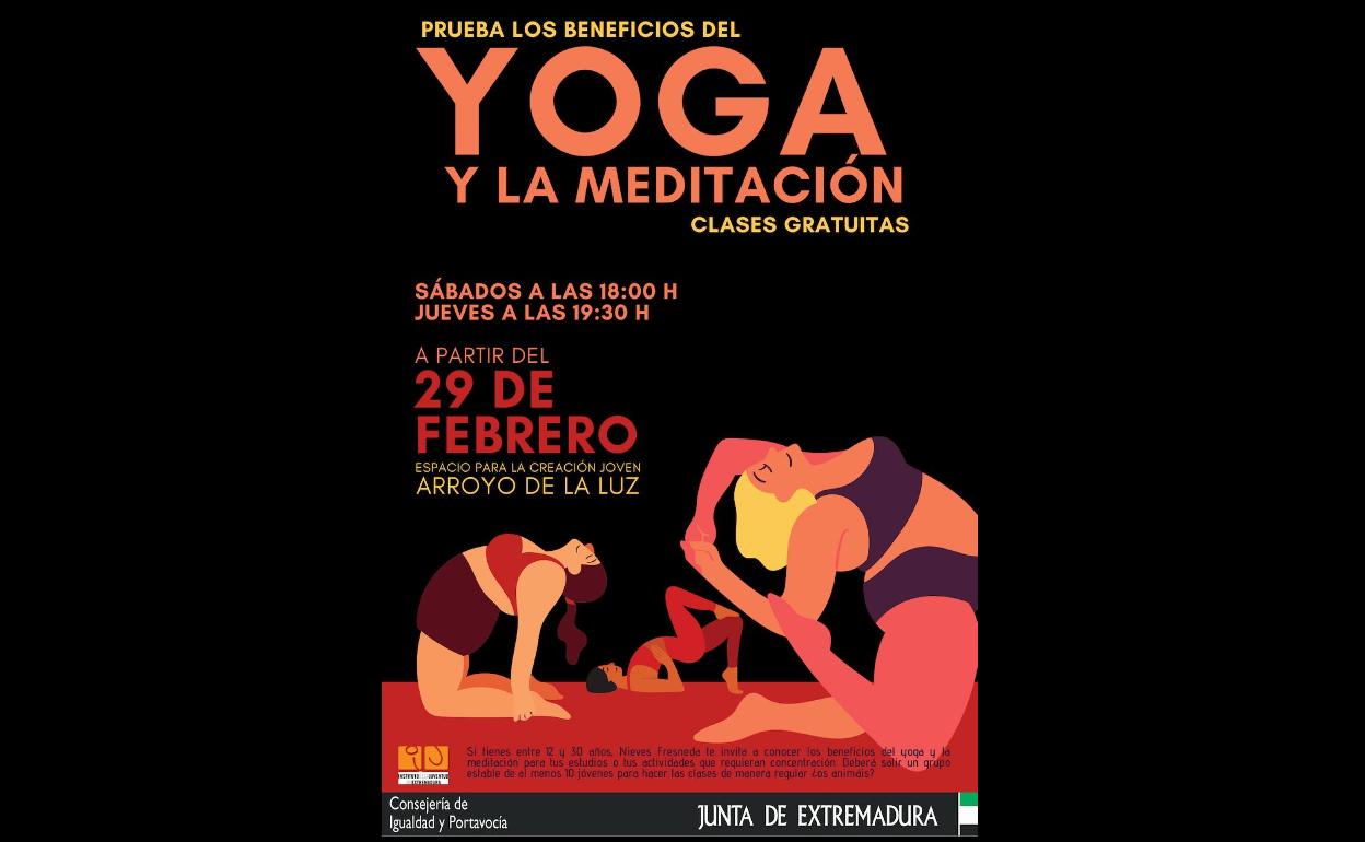Clases de yoga y meditación en el ECJ de Arroyo de la Luz