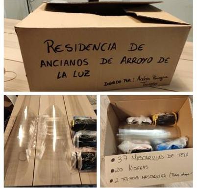 Material donado a Arroyo de la Luz. 