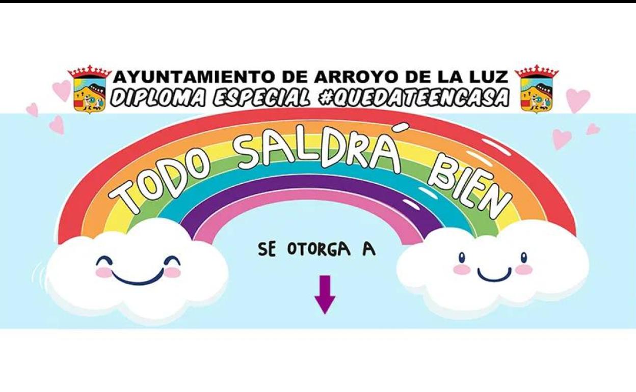 El Ayuntamiento otorga a los niños arroyanos un diploma por quedarse en casa
