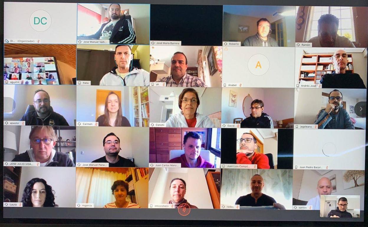Simulación de Pleno con técnicos de la Diputación. 