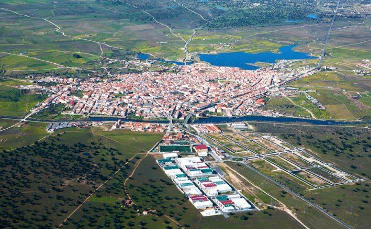 Vista aérea de Arroyo de la Luz. 