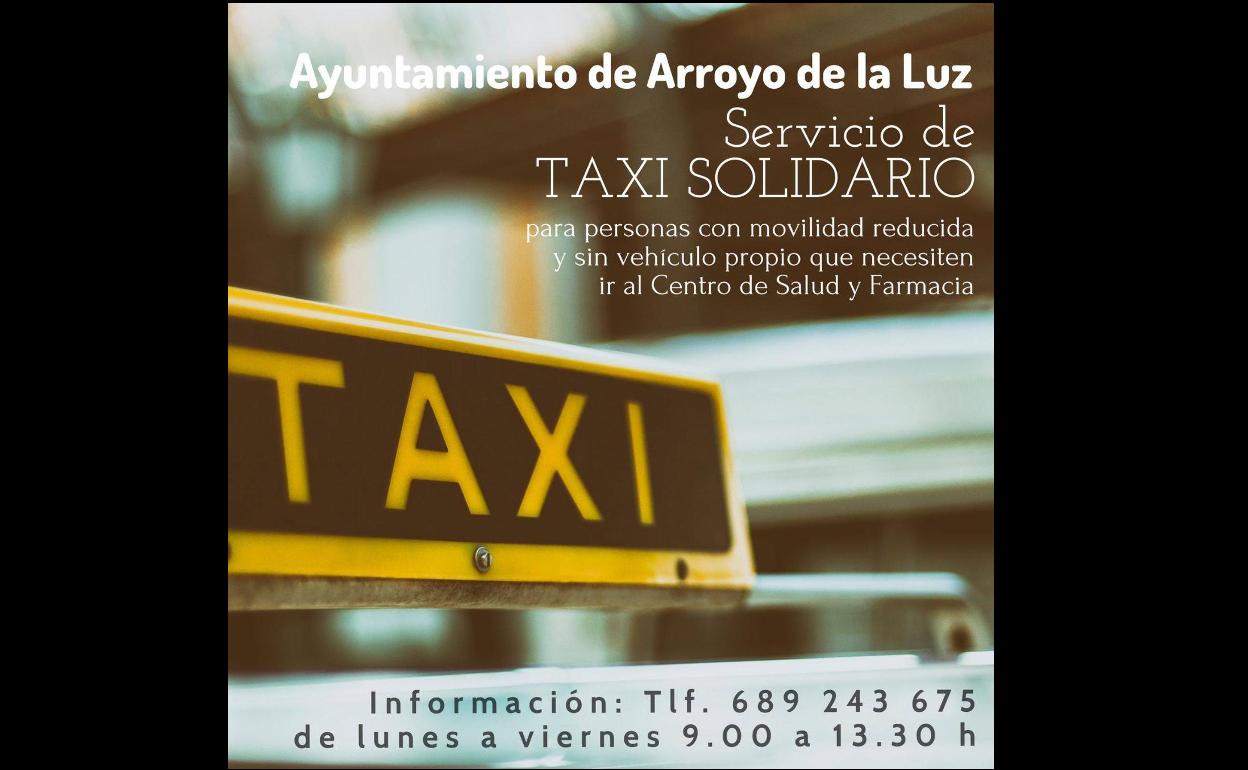 El Ayuntamiento arroyano pone en marcha un servicio de taxi solidario
