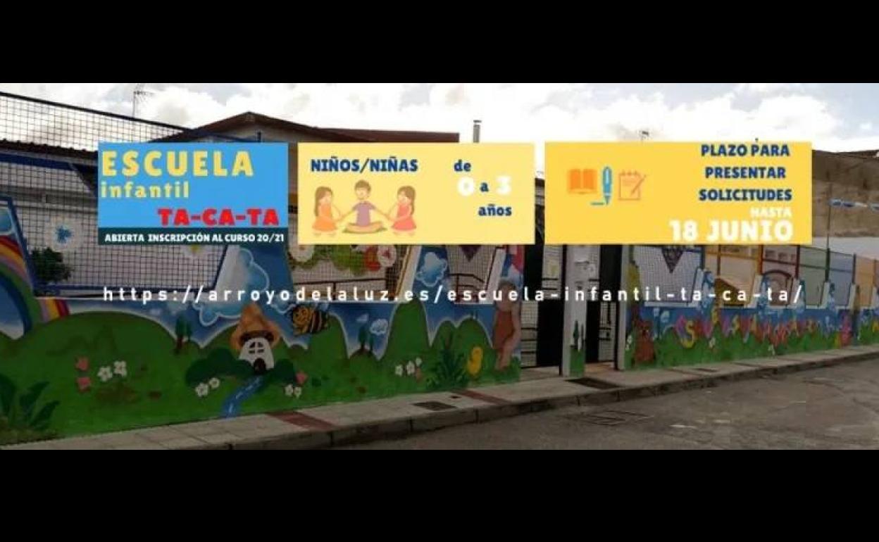 Abierto el plazo de inscripción en la Escuela Infantil Ta-Ca-Tá