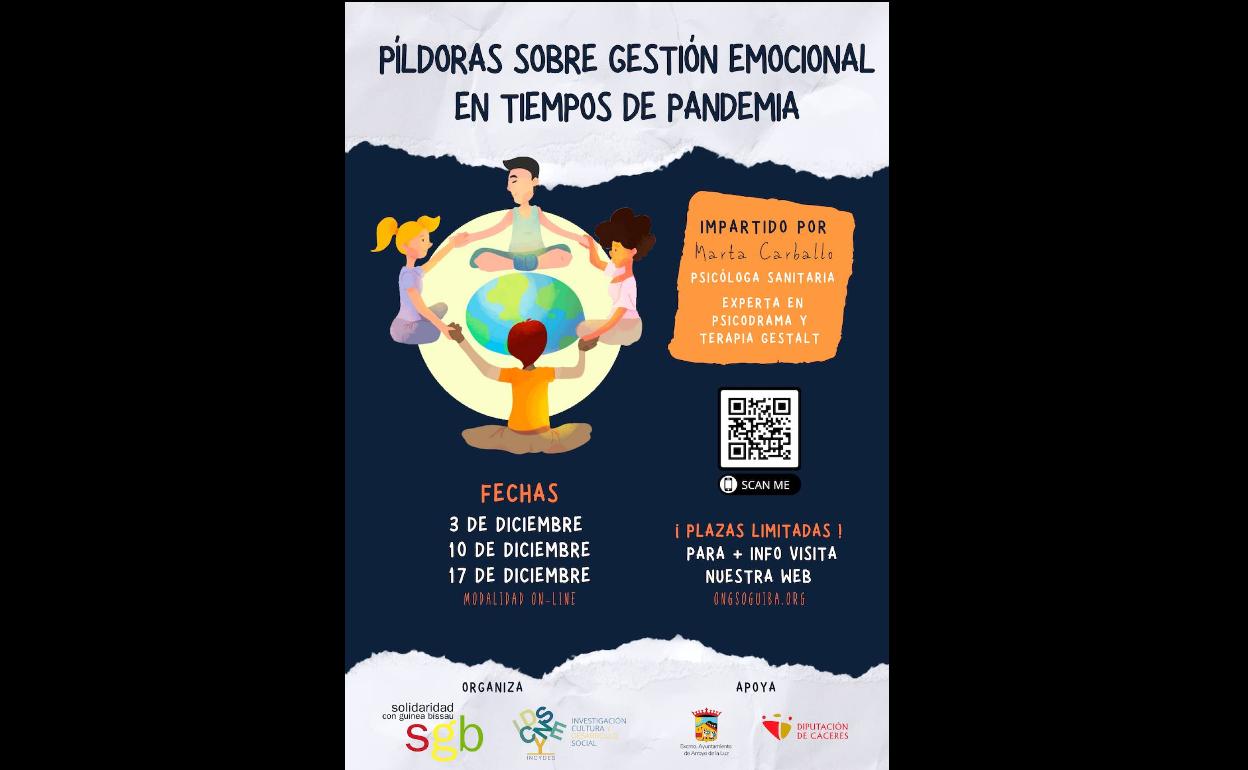 El taller de 'movimiento y emociones' será online para seguridad de los participantes