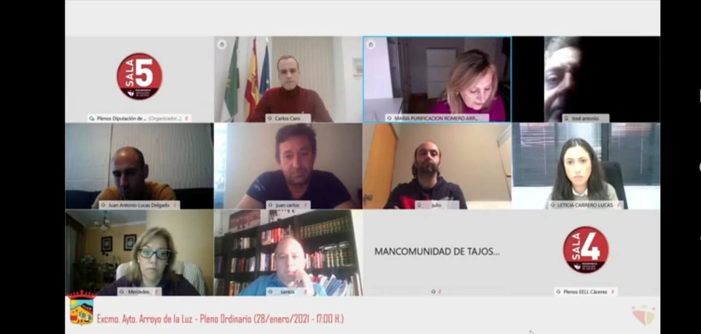 Celebración del pleno telemático. 