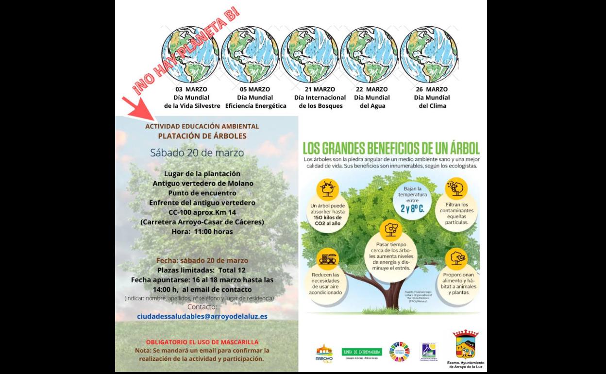 El próximo sábado se llevará a cabo una plantación de árboles en el antiguo vertedero de Molano
