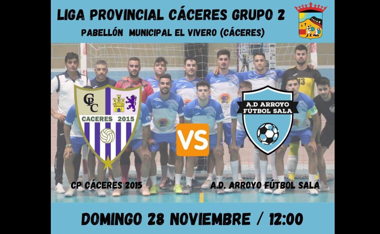 El AD Arroyo Fútbol Sala se desplaza para enfrentarse al CP Cáceres 2015