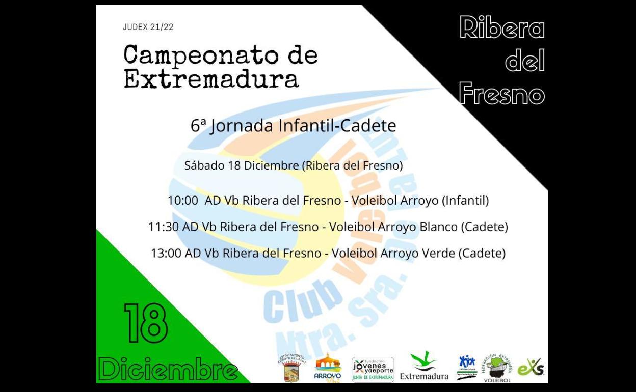Los equipos de infantil y cadete de voleibol finalizan la primera vuelta el próximo sábado