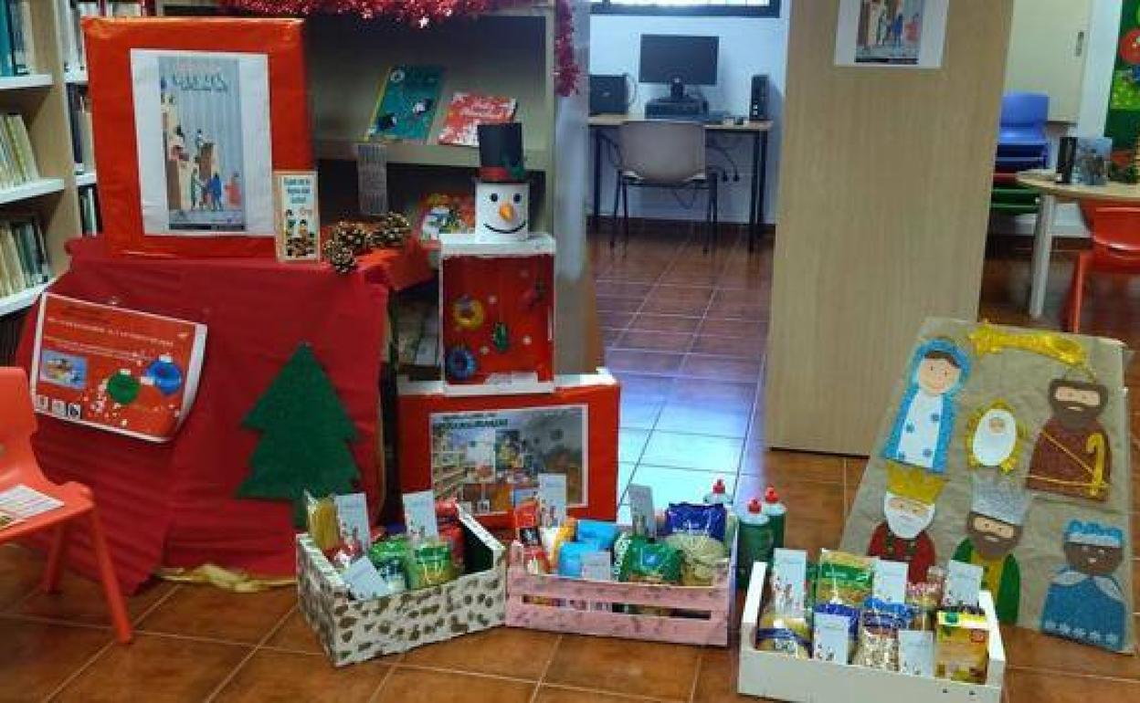 Cajas de recogida de alimentos. 
