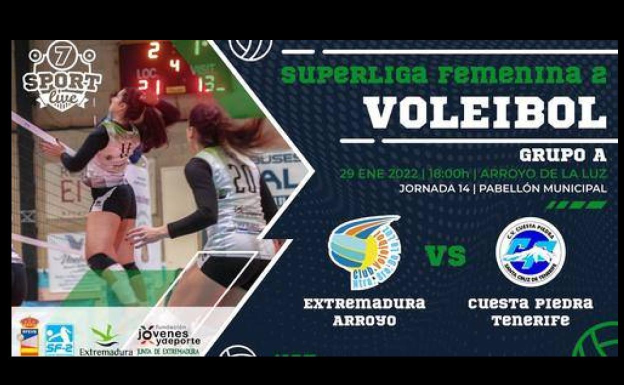 El Extremadura Arroyo retransmite partido de hoy frente al Cuesta Piedra Tenerife