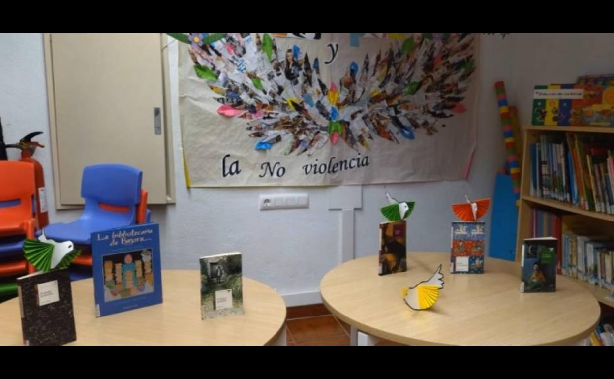 Rincón elaborado por la biblioteca. 