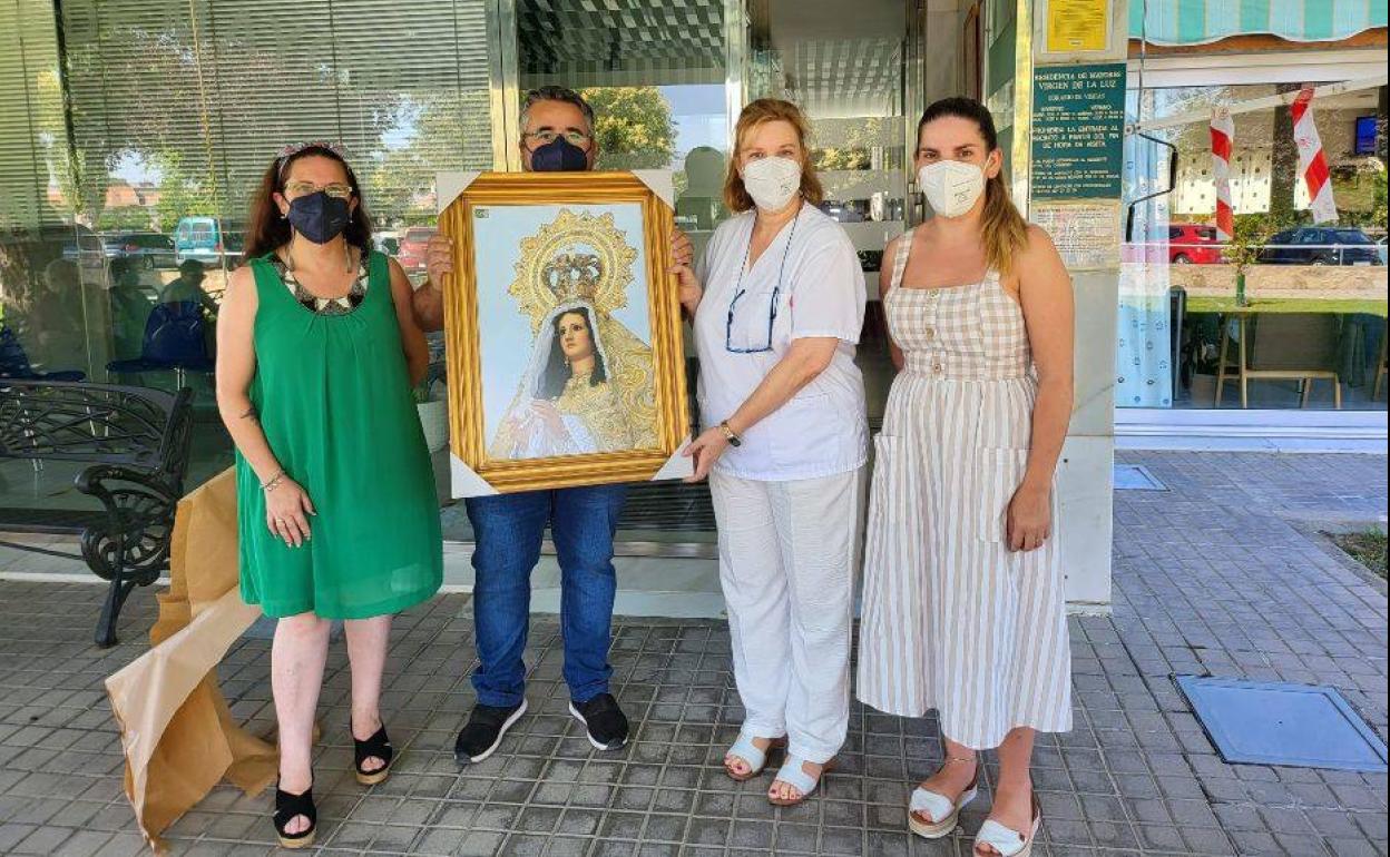 Entrega del cuadro. 