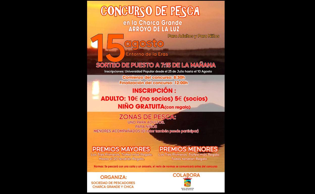 La Charca Grande acoge el Concurso de Pesca para adultos y niños del 15 de agosto