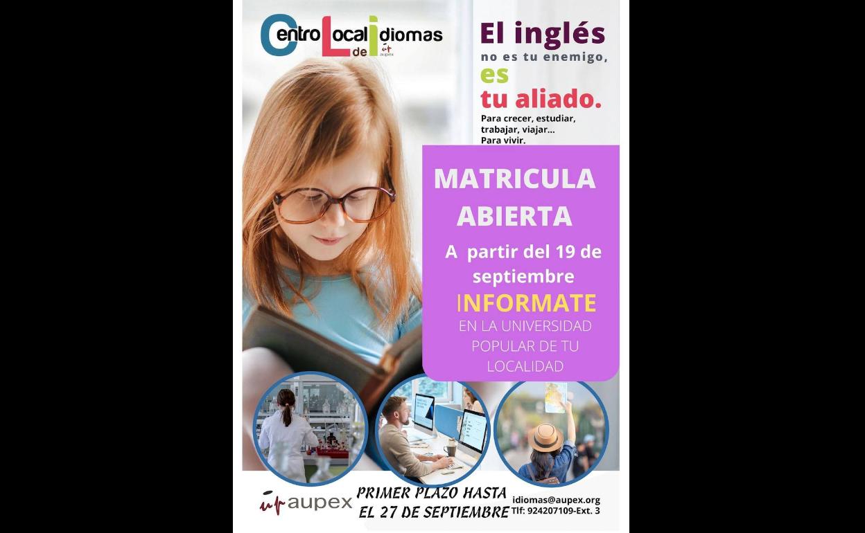 Abierto el plazo de inscripción para el Centro Local de Idiomas de Arroyo de la Luz