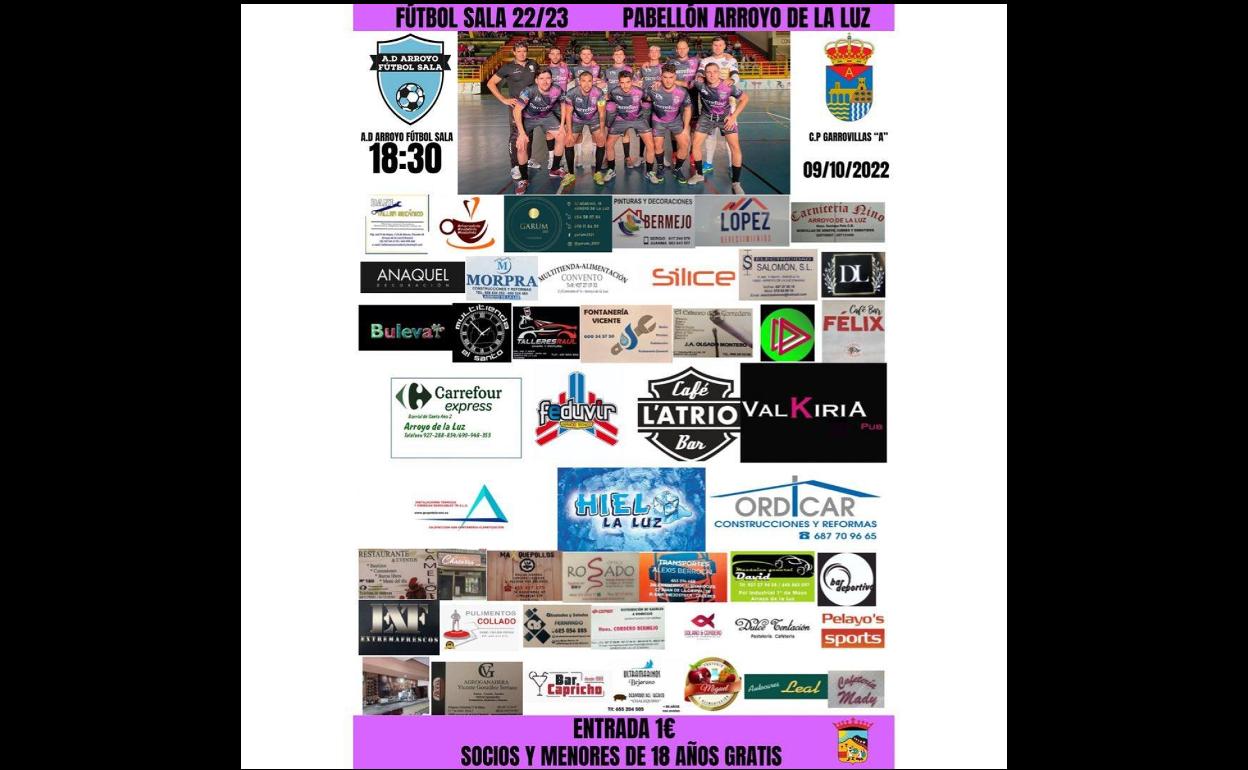 El Arroyo FS recibe al CP Garrovillas para el último amistoso de pretemporada