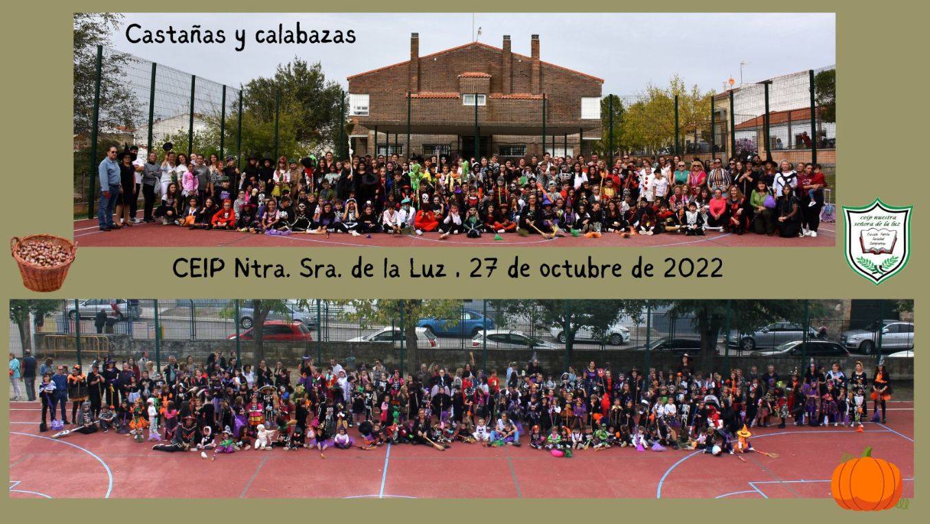 Foto de grupo en ambos edificios. 