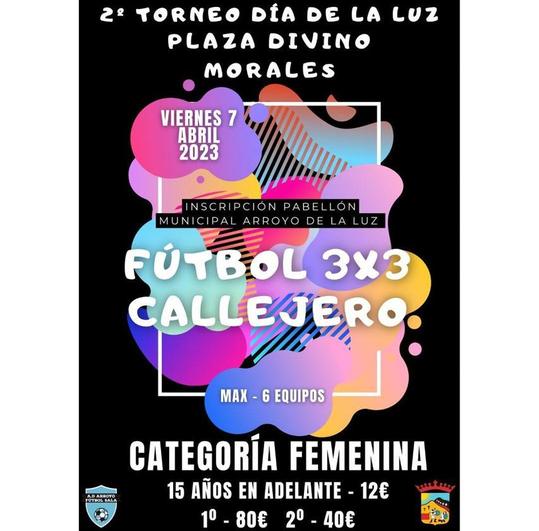El Torneo de Fútbol Sala 3x3 Callejero Día de la Luz tendrá categoría femenina