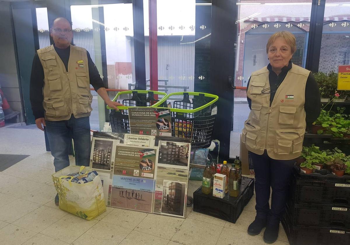 Recogida de alimentos en Arroyo de la Luz.