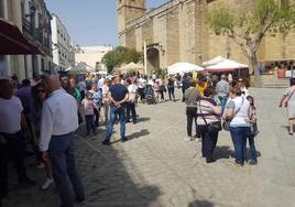 Gran número de vecinos y visitantes se acercaron a pasear entre los puestos de la Feria de Artesanía.
