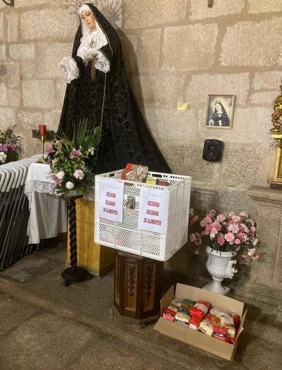 La Cofradía de la Virgen de la Luz recoge unos 150 kilos de alimentos