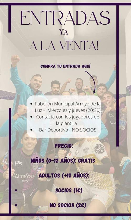 A la venta las entradas para los cuartos de final del Arroyo FS