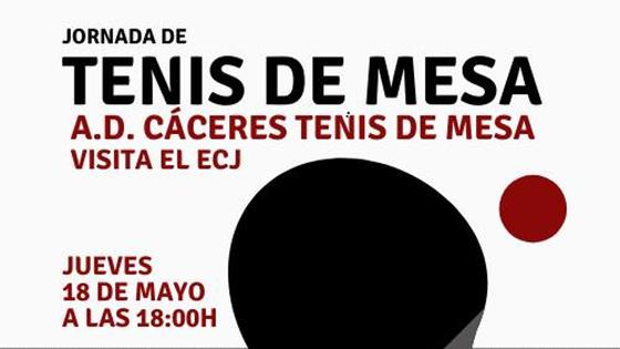 Monitores de la AD Cáceres Tenis de Mesa visitan el ECJ