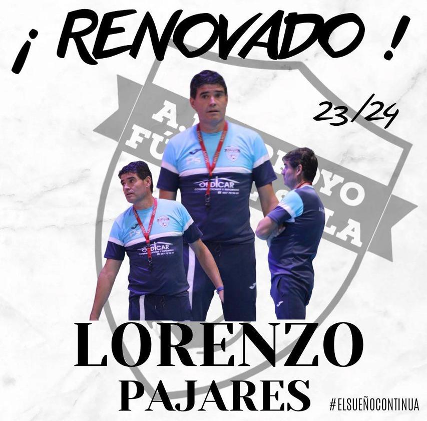 Lorenzo Pajares seguirá entrenando al Arroyo FS