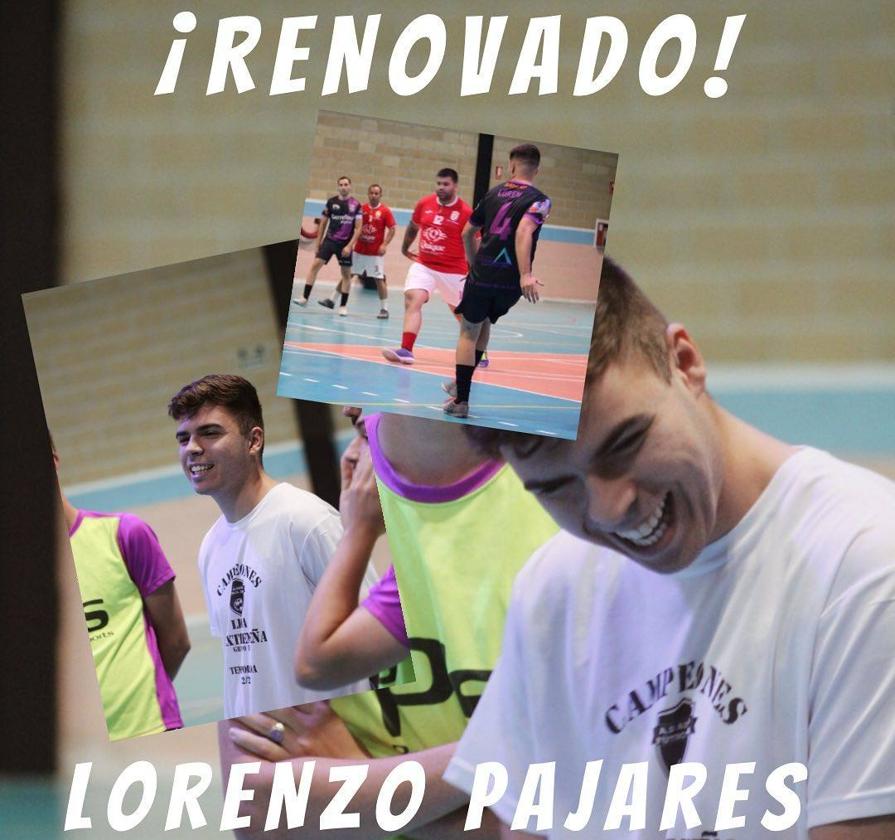 Lorenzo Pajares renueva con el club de fútbol sala arroyano