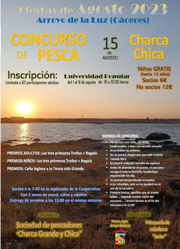 Inscripciones para el Concurso de Pesca Charca Chica