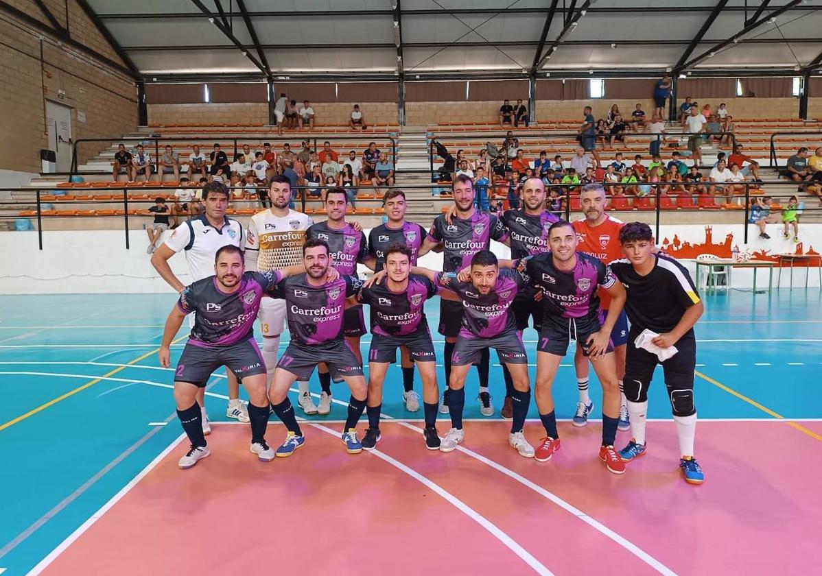El equipo arroyano antres de comenzar el partido.